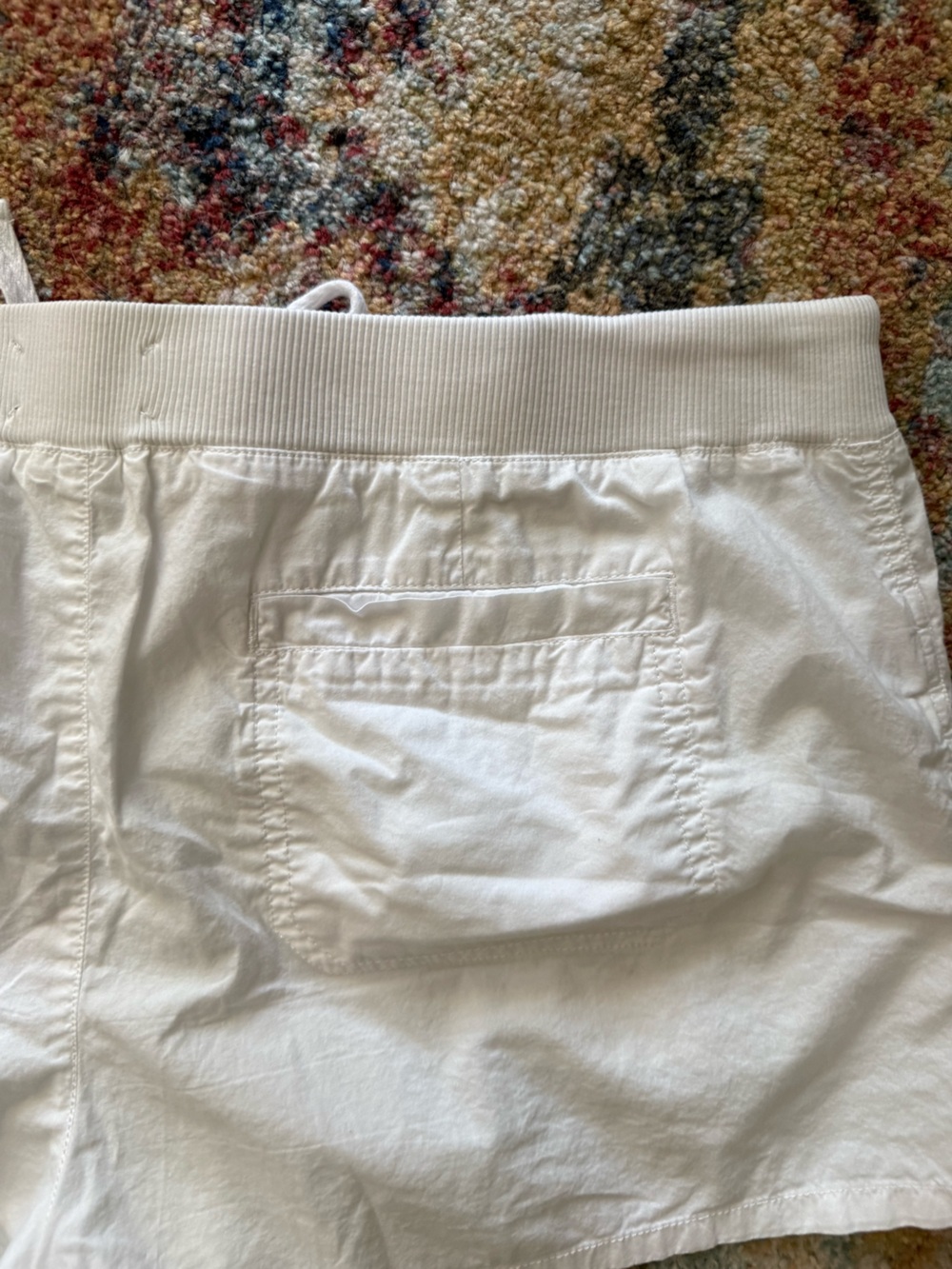Lou & Grey White Ribbed Drawstring Shorts - Picture 7 of 9